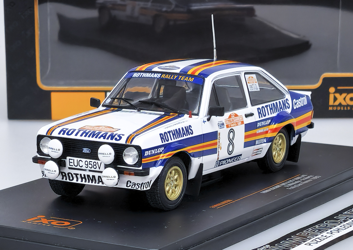 FORD ESCORT MK II RS 1800 #8 Rally San Remo 1980 H.Mikkola / A.Hertz IXO 1:24