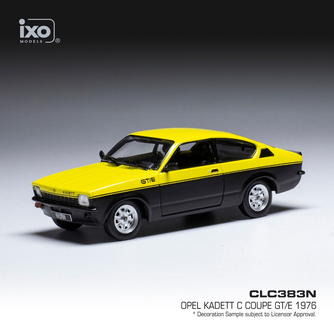 OPEL KADETT C Coupe GT/E 1976 - Žlutá/Černá IXO 1:43