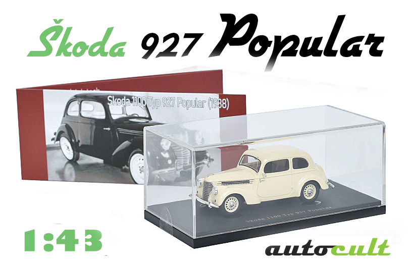 Škoda 1100 Type 927 Popular -1938 Béžová - AUTOCULT 1:43