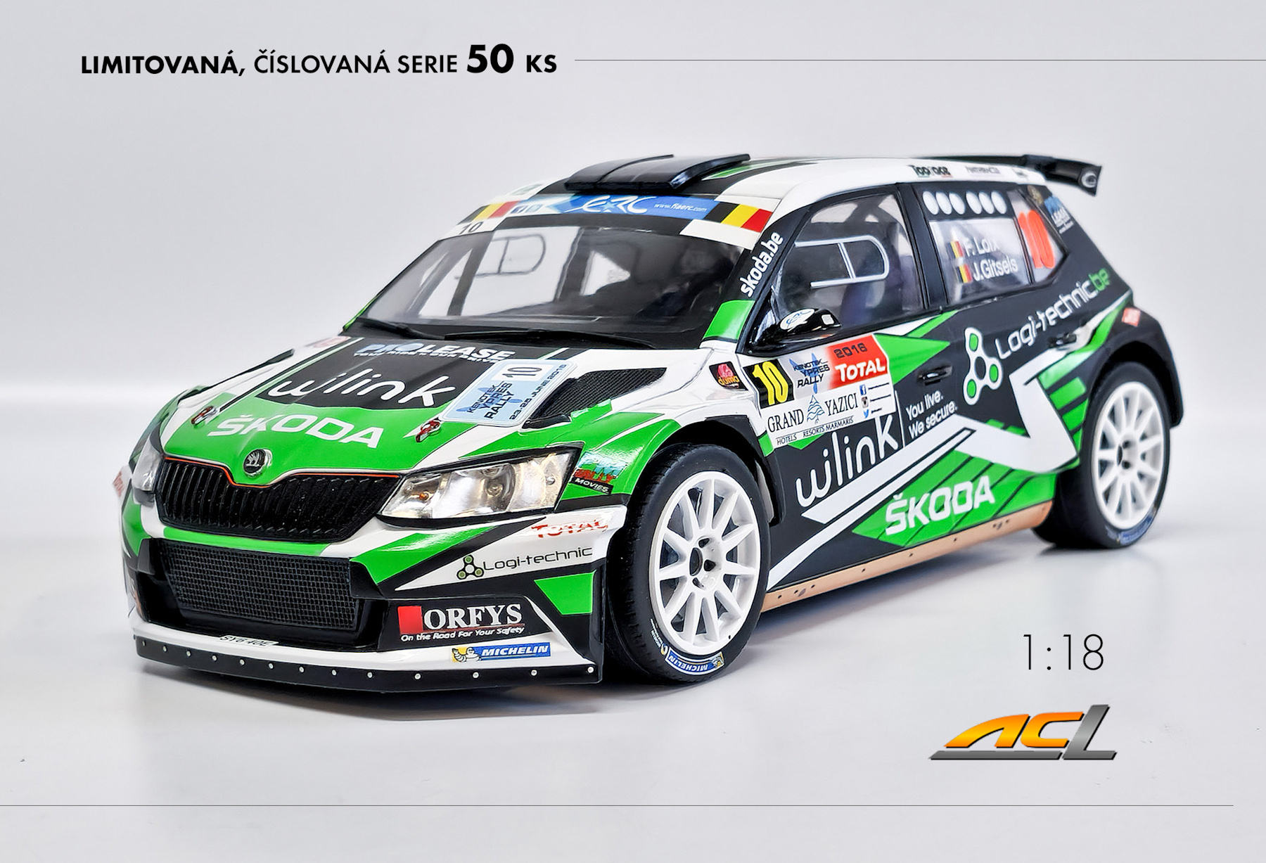 Škoda Fabia R5 no.10 Kenotek Ypres Rally F.Loix/J.Gitsels  ACL 1:18