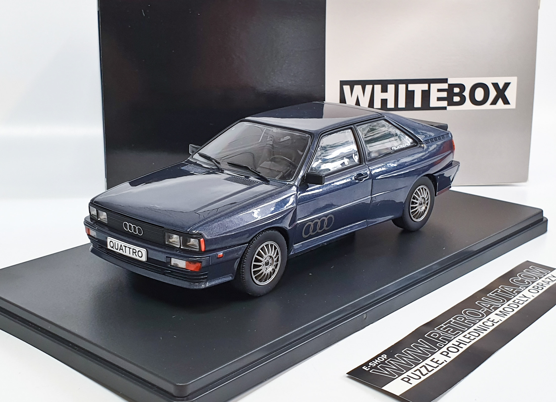 Audi quattro B2 - Modrá metalíza WhiteBox 1:24
