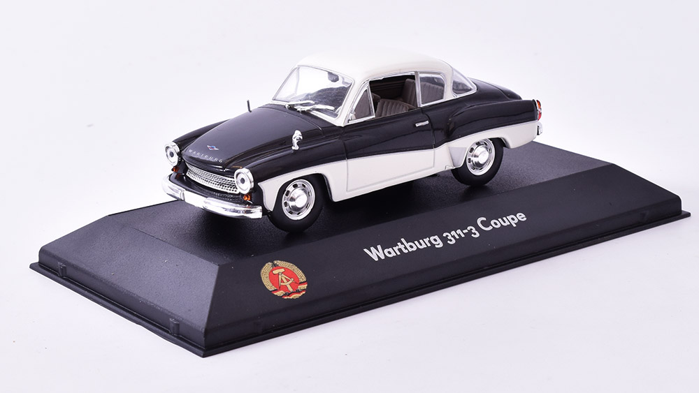 Wartburg 311-3 Coupe černá/bílá - ATLAS 1:43