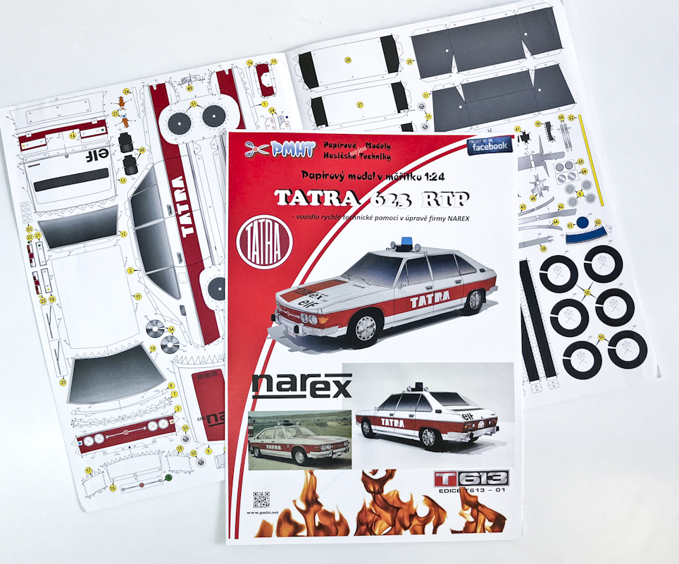  Tatra 623 RTP - papírový model 1:24