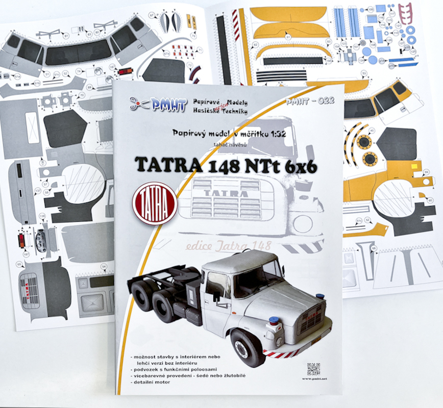  Tatra 148 NTt 6x6 - papírový model 1:32