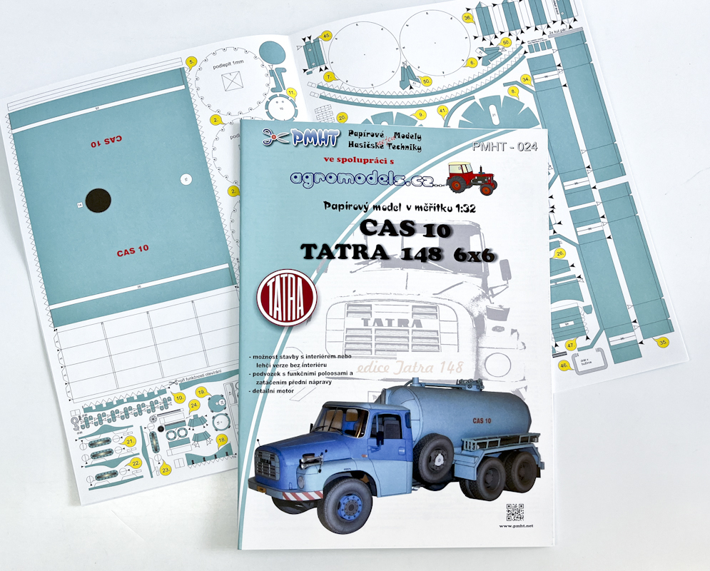  Tatra 148 CAS 10 6x6 - papírový model 1:32