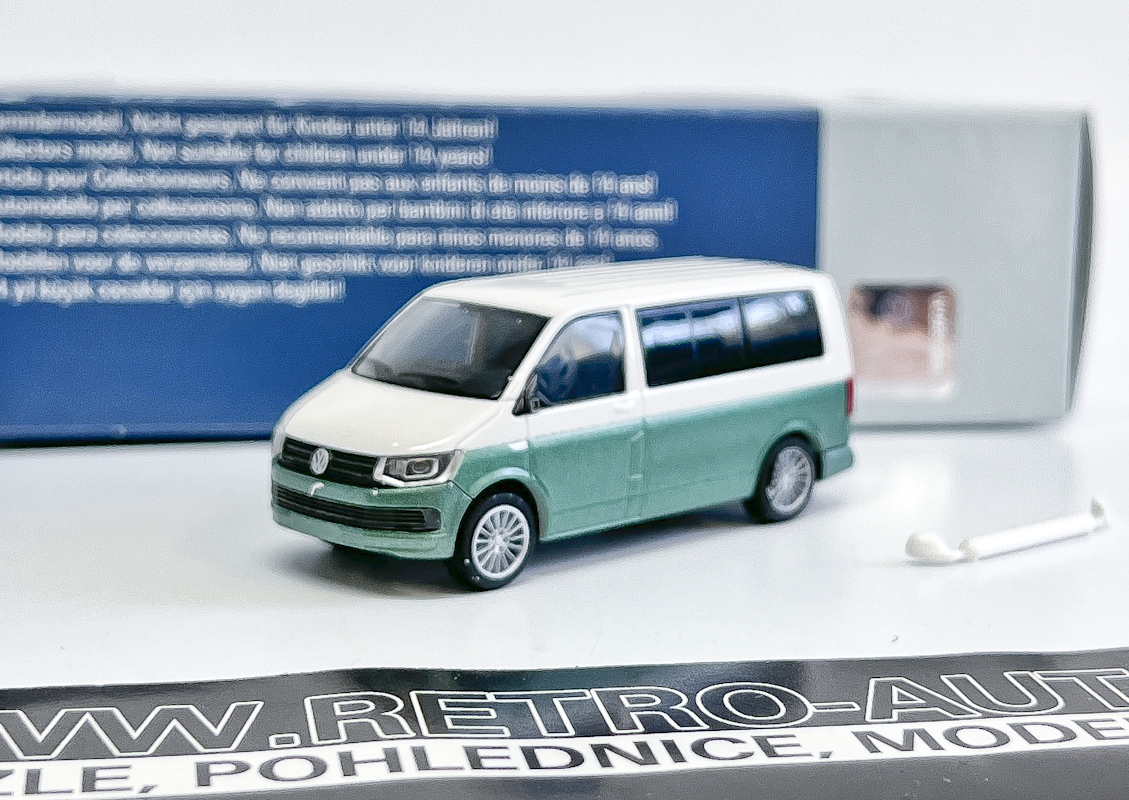 VW T6 Multivan - Zelená/Bílá Rietze 1:87