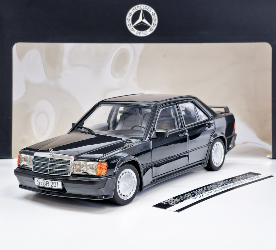 Mercedes-Benz 190E 2.3-16V (W201) 1984 Černá metalíza  Norev 1:18