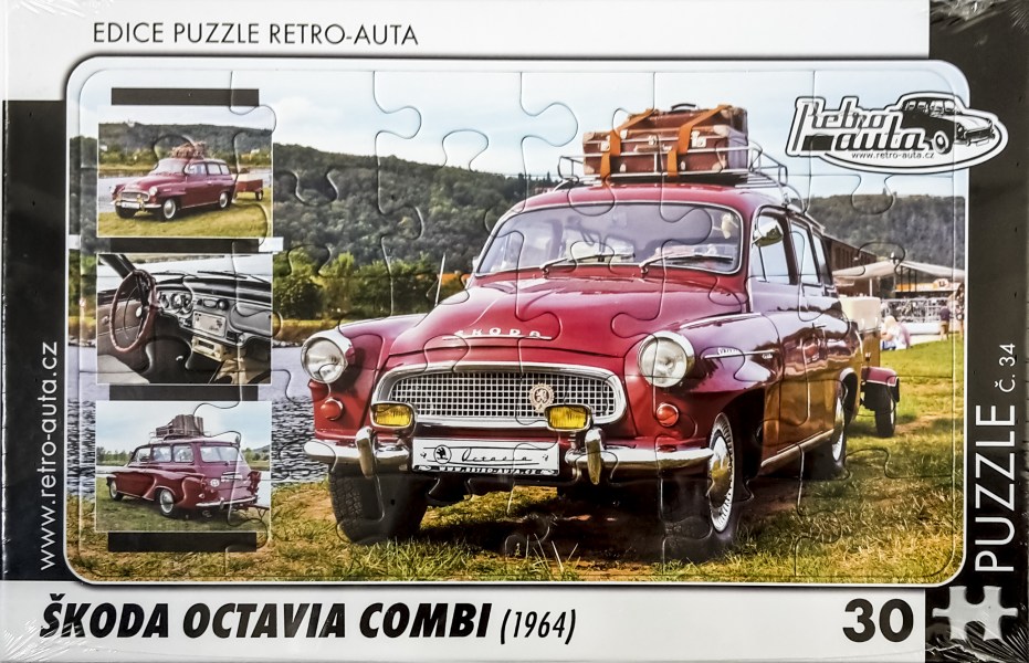 Puzzle č. 34 - ŠKODA OCTAVIA COMBI (1964) 30 dílků