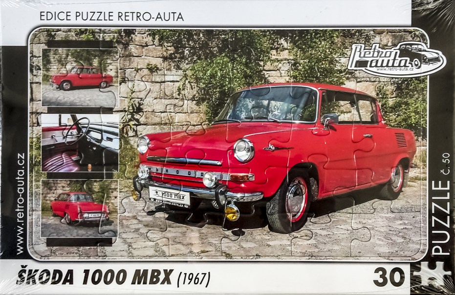 Puzzle č. 50 - ŠKODA 1000 MBX (1967) 30 dílků