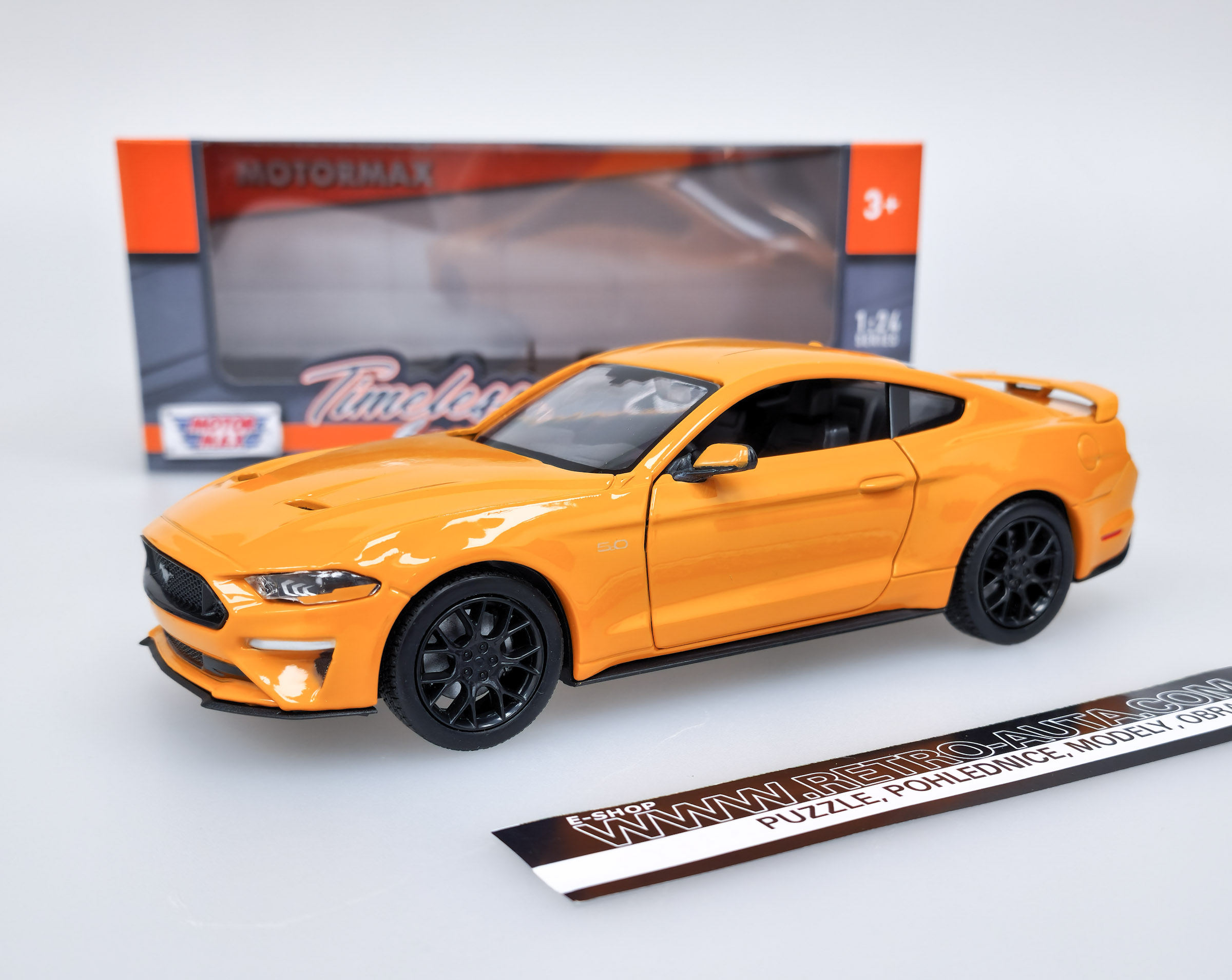 Ford Mustang GT Oranžová Motormax 1:24