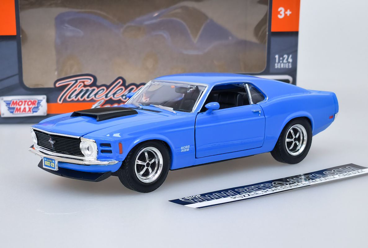 Ford Mustang Boss 429 (1970) Modrá Motormax 1:24
