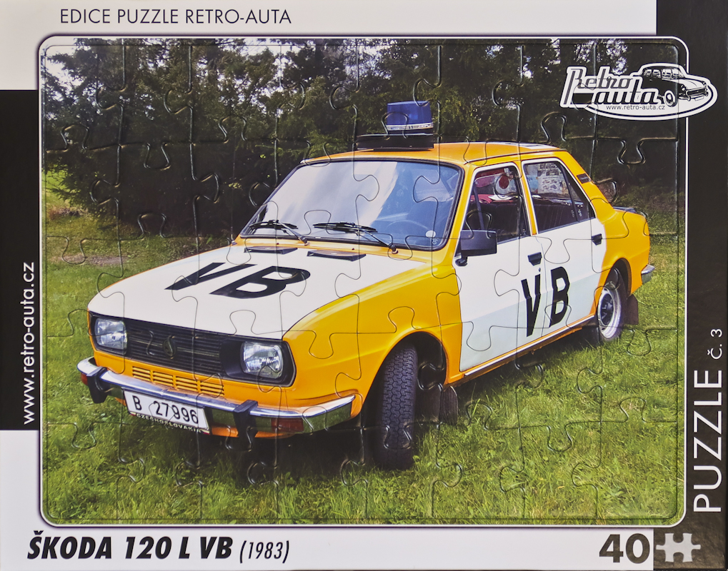 Puzzle č. 03 - ŠKODA 120L VB (1983) 40 dílků