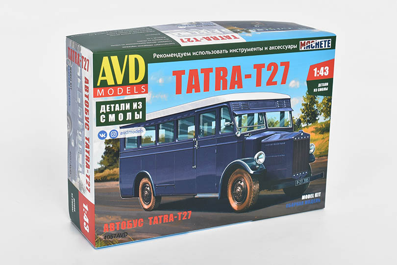Tatra T27 autobus - KIT Stavebnice AVD 1:43