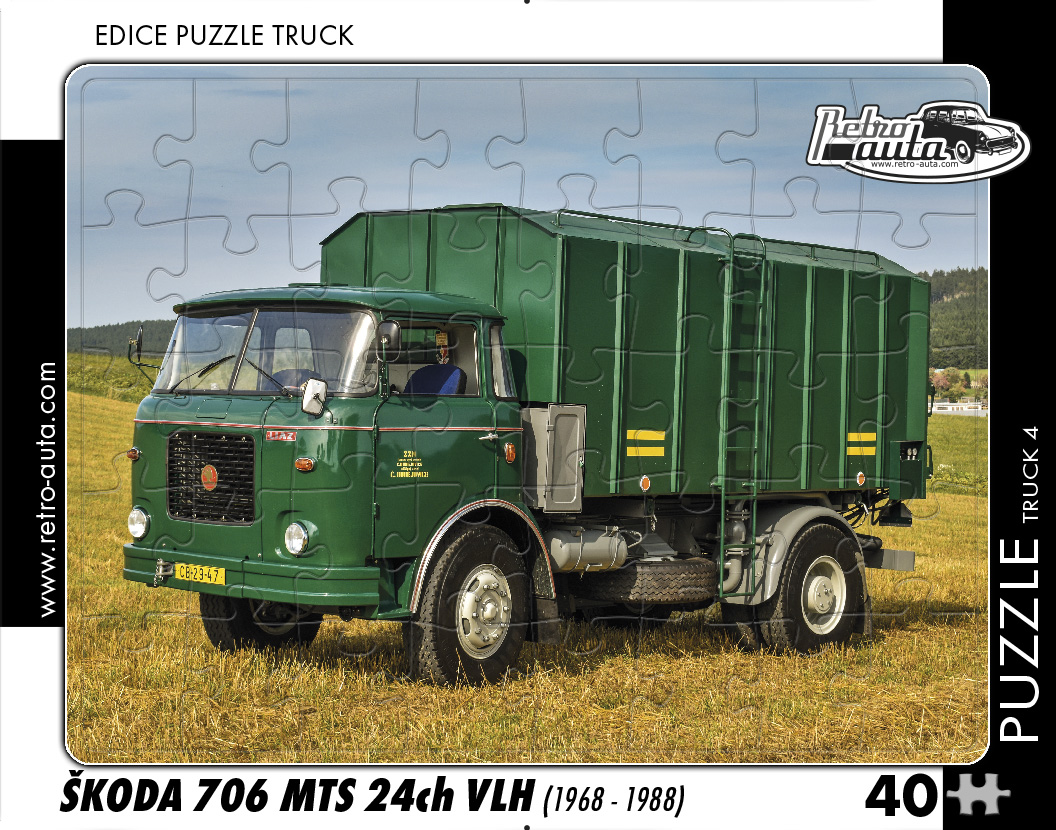 Puzzle TRUCK 04 - Škoda 706 MTS 24ch VLH (1968 - 1988) 40 dílků