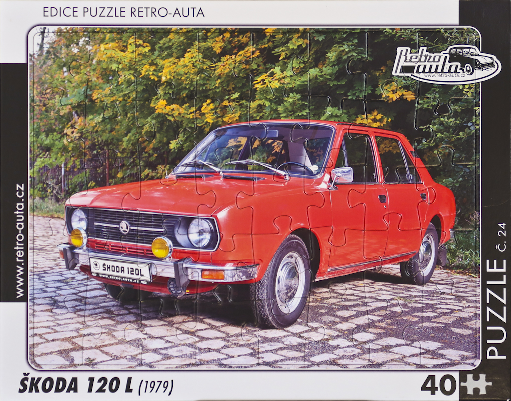 Puzzle č. 24 - ŠKODA 120 L (1979) 40 dílků
