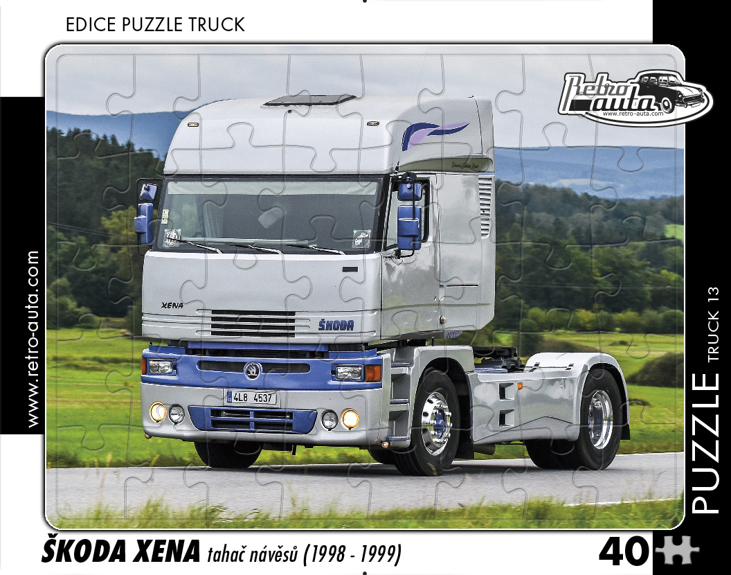 Puzzle TRUCK 13 - Škoda Xena tahač návěsů (1998 - 1999) 40 dílků