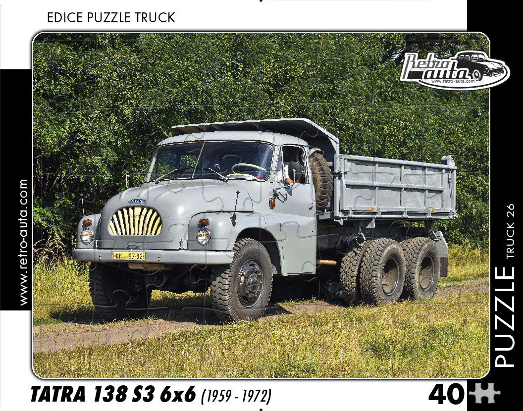 Puzzle TRUCK 26 - Tatra 138 S3 6x6 (1959 - 1972) 40 dílků