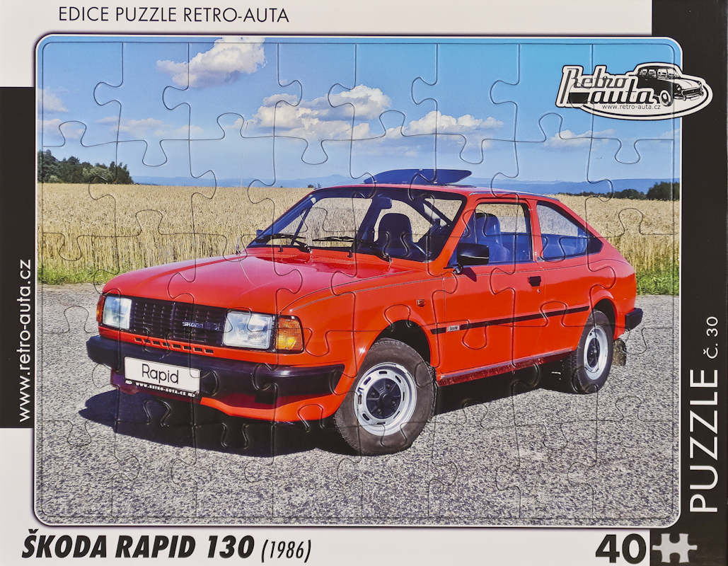 Puzzle č. 30 - ŠKODA RAPID 130 (1986) 40 dílků