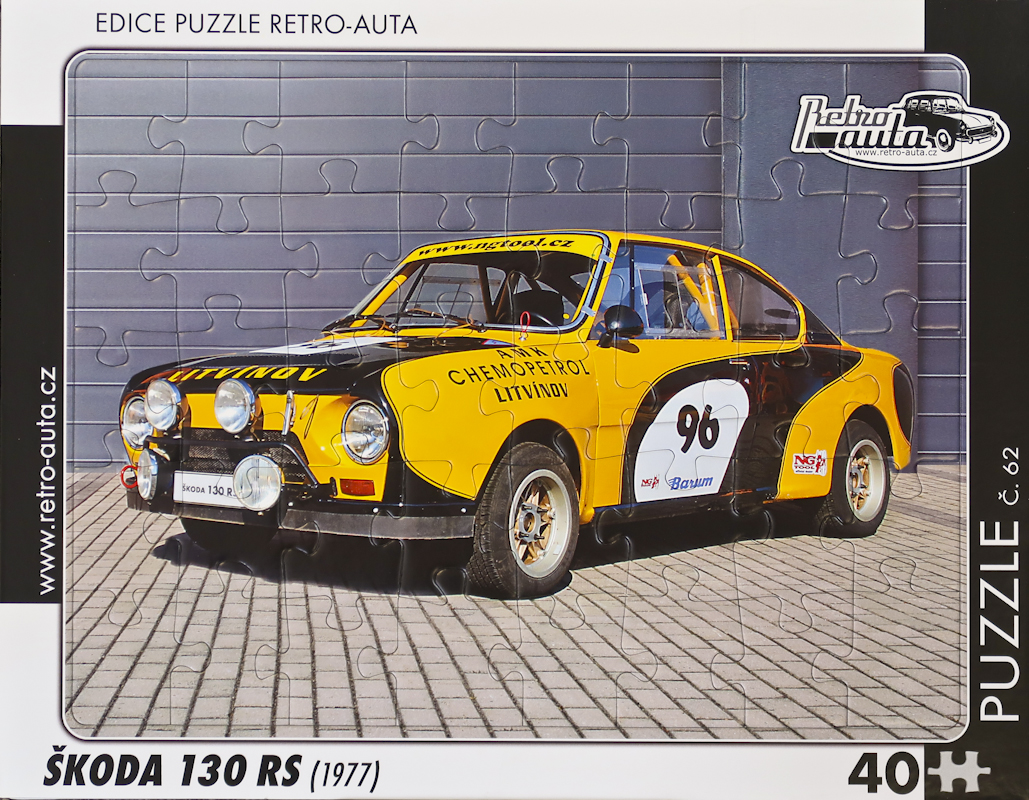 Puzzle č. 62 - ŠKODA 130 RS (1977) 40 dílků