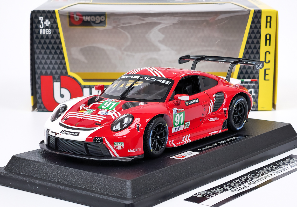 Porsche 911 RSR-19 no.91 Porsche GT team 24h Le Mans 2020 Bburago 1:24