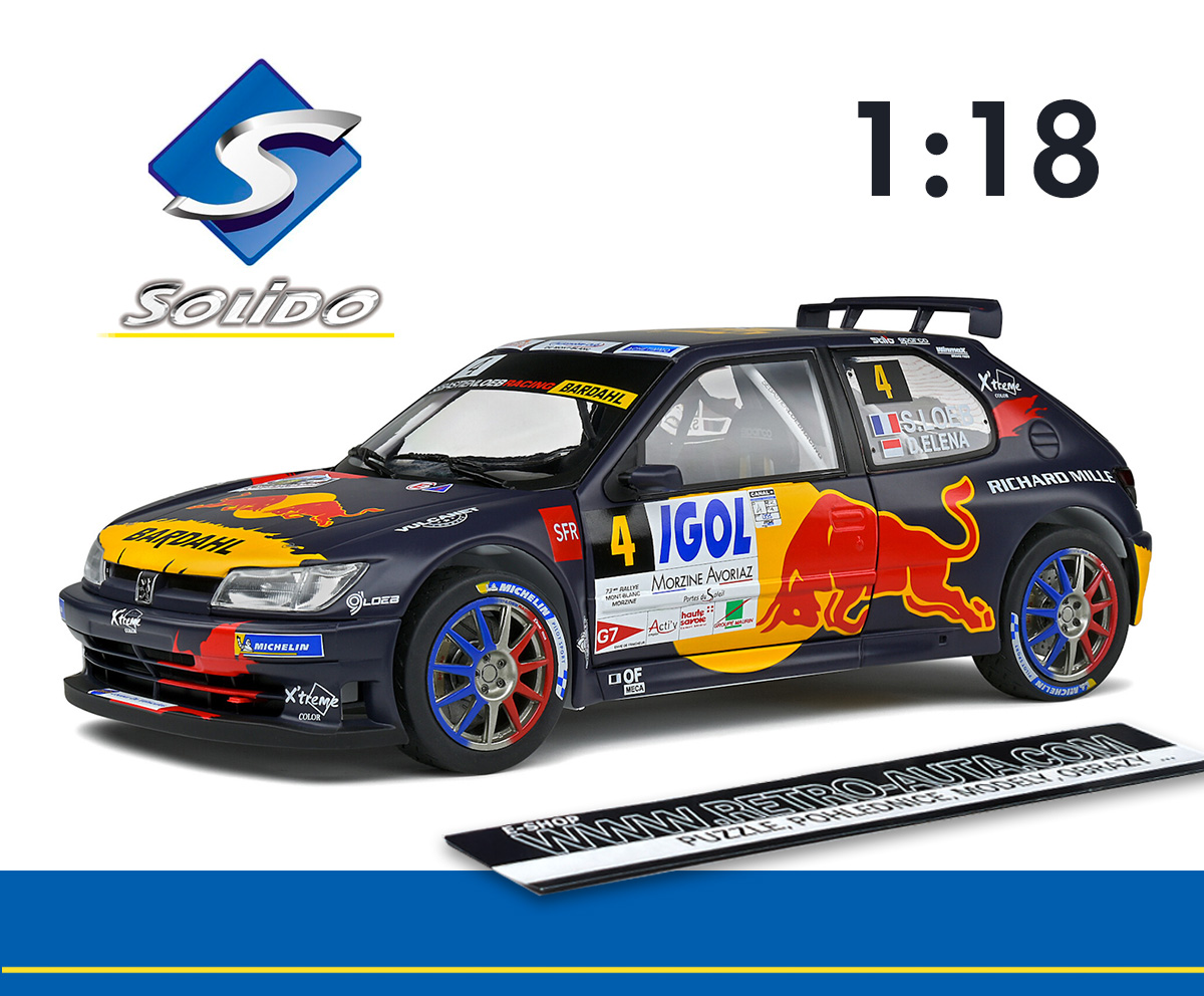 Peugeot 306 Maxi #4 S.Loeb/D.Elena Rallye du Mont Blanc 2021 SOLIDO 1:18