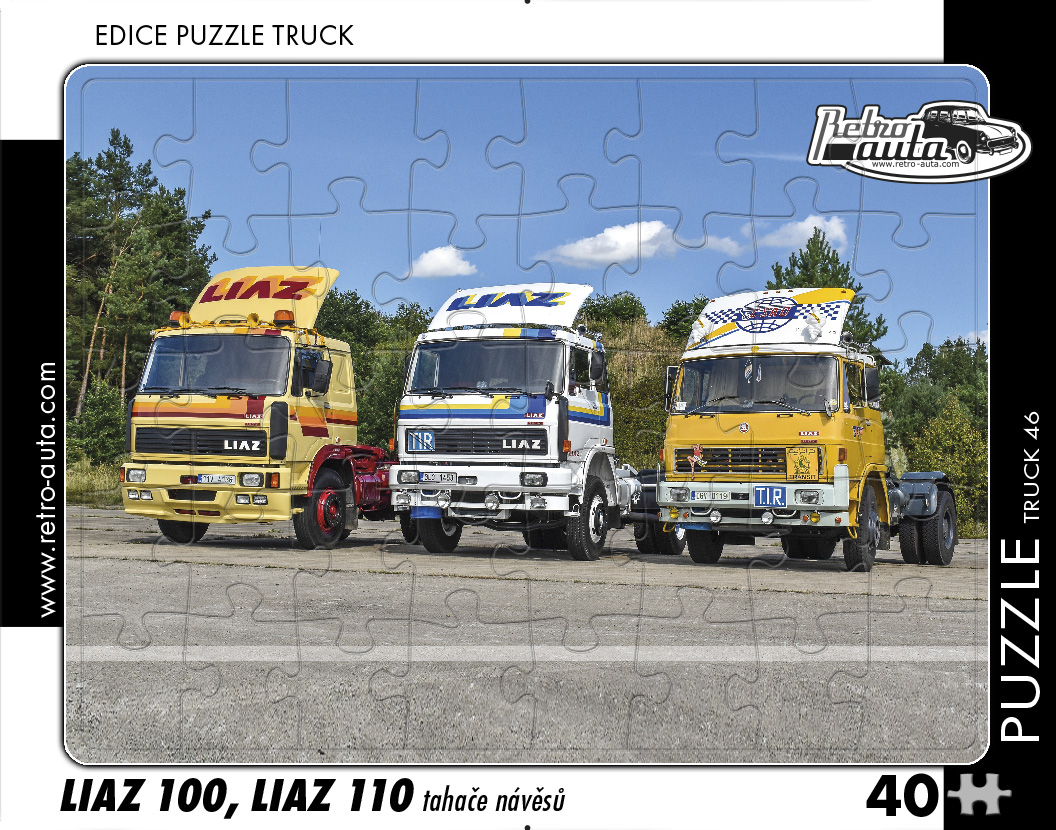 Puzzle TRUCK 46 - LIAZ 100, LIAZ 110 tahače návěsů - 40 dílků