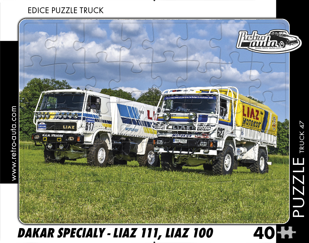 Puzzle TRUCK 47 - Dakar specialy - LIAZ 111, LIAZ 100 - 40 dílků