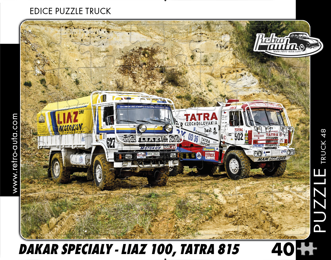 Puzzle TRUCK 48 - Dakar specialy - LIAZ 100, TATRA 815 - 40 dílků
