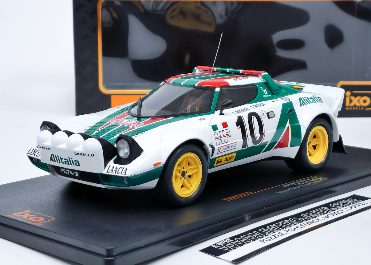 Lancia Stratos HF No.10 Munari/Maiga Alitalia Rallye Monte Carlo 1976 IXO 1:18 