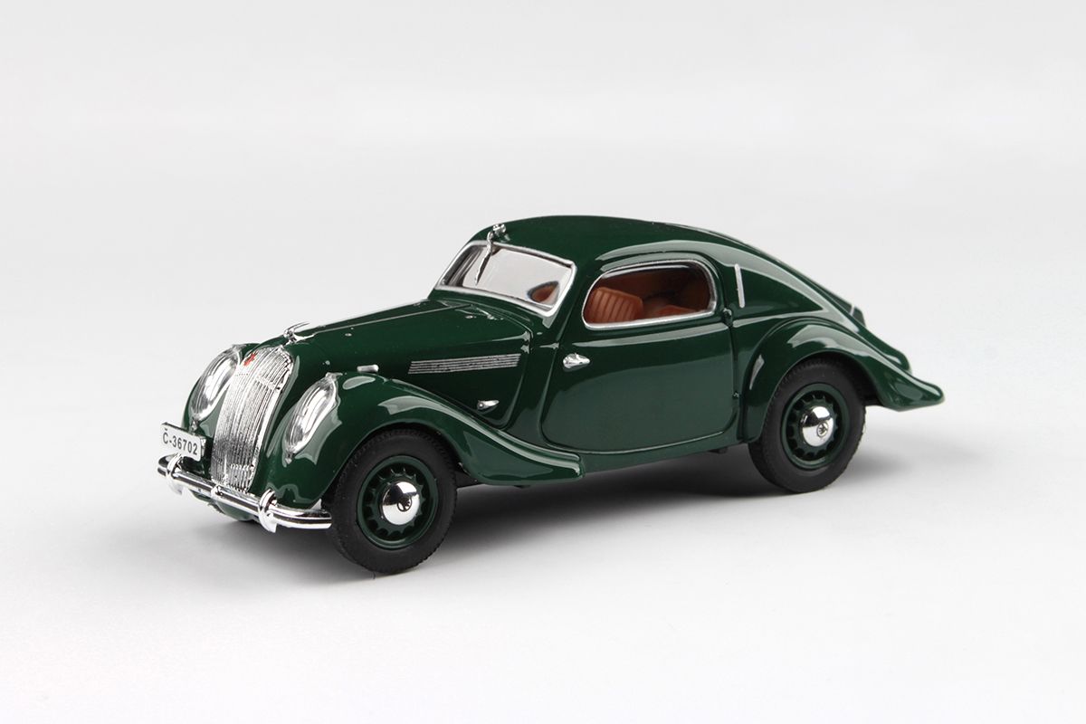 Škoda Popular Sport Monte Carlo (1937) - Zelená Mechová ABREX 1:43