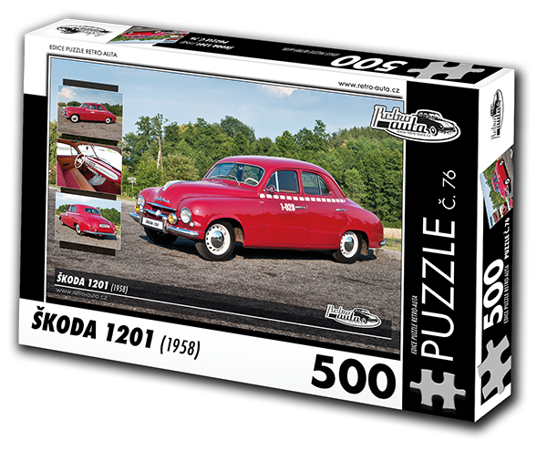 Puzzle č. 76 - ŠKODA 1201 (1958) 500 dílků