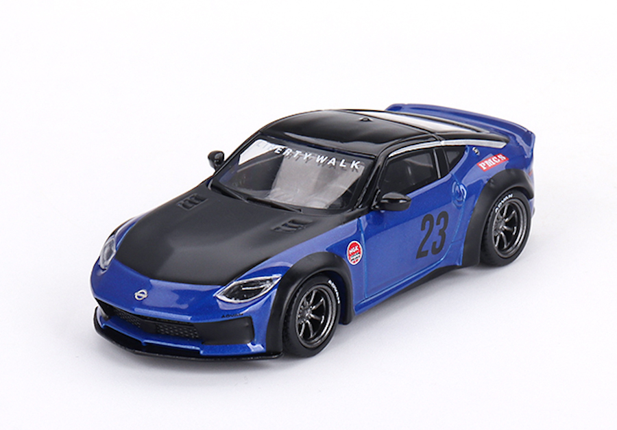 Nissan Z LB★NATION WORKS Seiran Blue - Mini GT 1:64