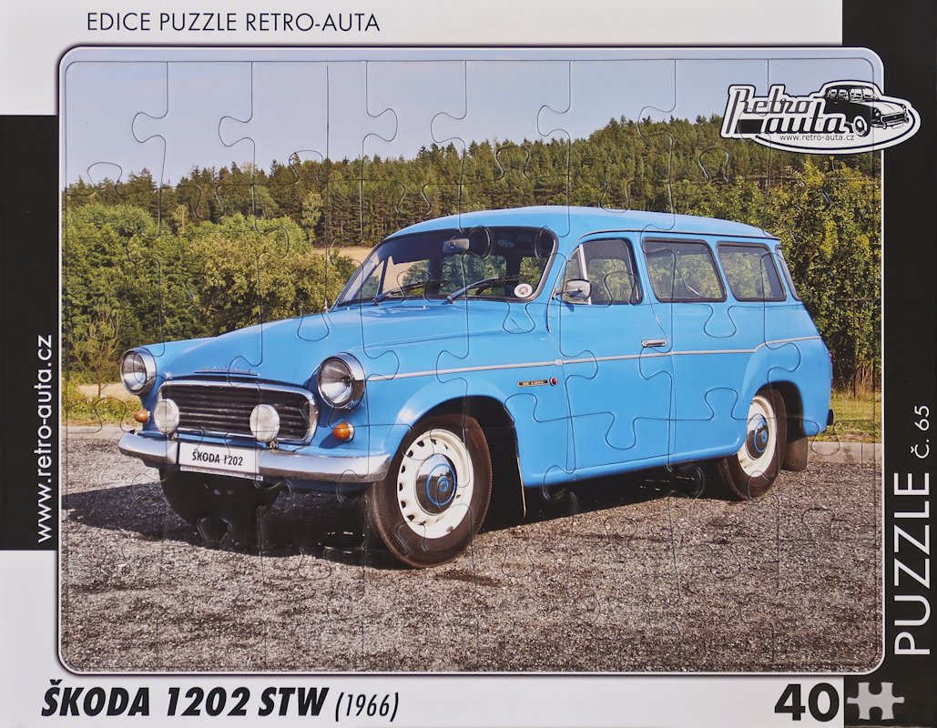 Puzzle č. 65 - ŠKODA 1202 STW  (1966) 40 dílků