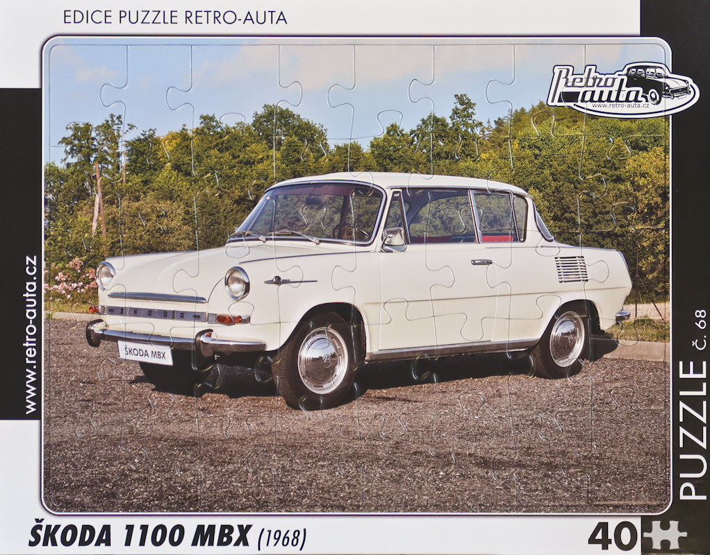 Puzzle č. 68 - ŠKODA 1100 MBX (1968) 40 dílků