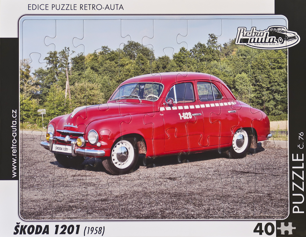 Puzzle č. 76 - ŠKODA 1201 (1958) 40 dílků