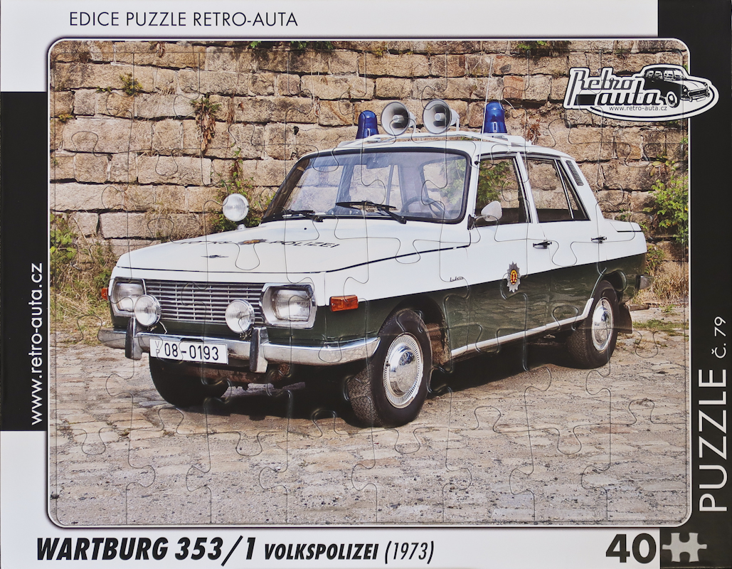 Puzzle č. 79 - WARTBURG 353/1 Volkspolizei (1973) 40 dílků