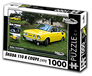 Puzzle č. 01 - ŠKODA 110 R COUPE (1974) 1000 dílků