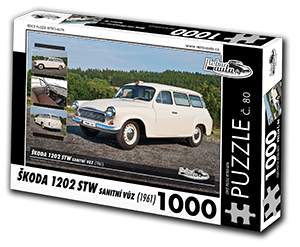 Puzzle č. 80 - ŠKODA 1202 STW Sanitní Vůz (1961) 1000 dílků