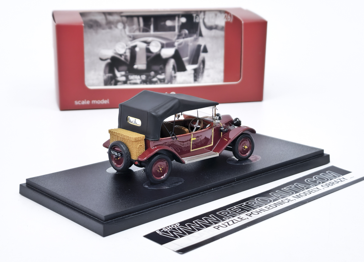 Modellino Tatra 12 Cabrio – Rosso Chiuso, Scala 1:43, AutoCult, Nuovo - Foto 2