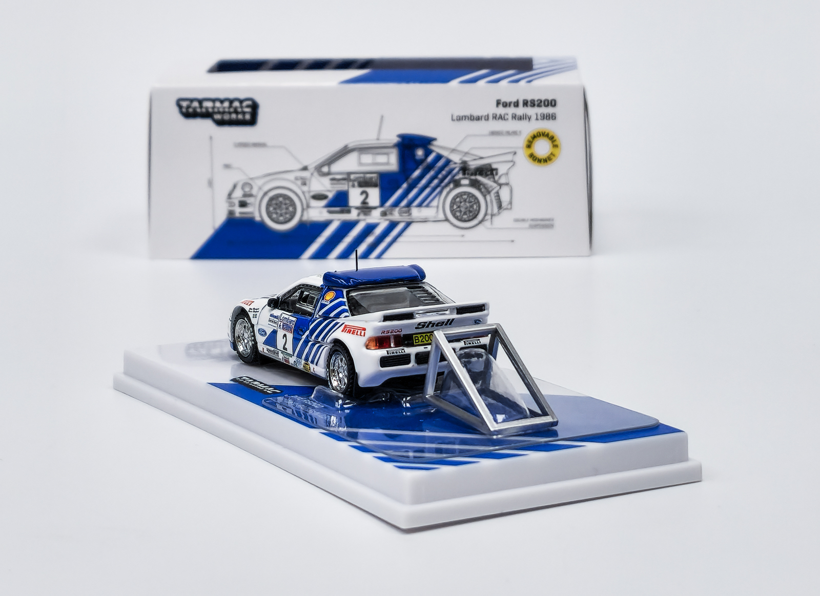 Autocollant / Décalque Ford RS200 Rallye 1986 - Pilote S.Blomqvist - DnF (02) - Neuf