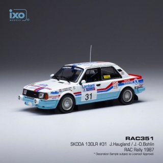 Škoda 130 L, No.31, RAC Rallye, 1987 J.Haugland/J.-O-Bohlin IXO 1:43