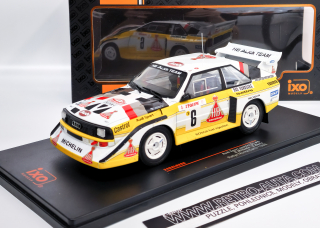 Audi Sport quattro S1, No.6, HB, Rally Monte Carlo 1986 - Mikkola/Hertz IXO 1:24