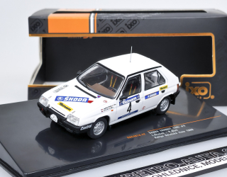 Škoda Favorit 136 L, No.4, Rallye Valašská Zima, L.Kreček/M.Bořivoj, IXO 1:43