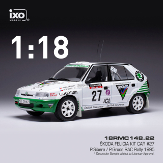 Škoda Felicia Kit Car #27 P.Sibera/P.Gross RAC Rally 1995 IXO 1:18 + dárek
