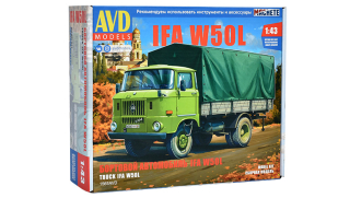 IFA W50L valník s plachtou - Model KIT AVD 1:43 