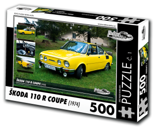 Puzzle č. 01 - ŠKODA 110 R COUPE (1974) 500 dílků