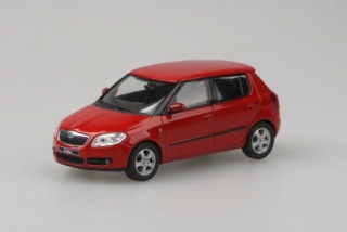 Škoda Fabia II (2006) - Červená Corrida Uni ABREX 1:43