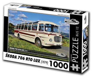 Puzzle BUS 12 - ŠKODA 706 RTO LUX (1979) 1000 dílků