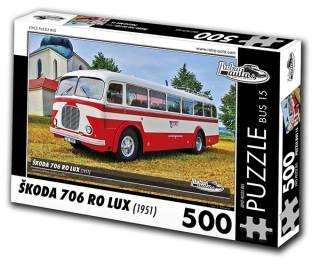 Puzzle BUS 15 - ŠKODA 706 RO LUX (1951) 500 dílků
