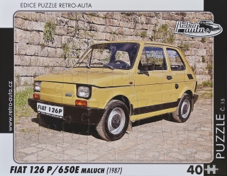 Puzzle č. 15 - FIAT 126 P/650E maluch (1987) 40 dílků